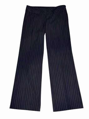 Trina Turk Charcoal Pinstripe Wide-Leg Trousers Size 4